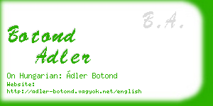 botond adler business card